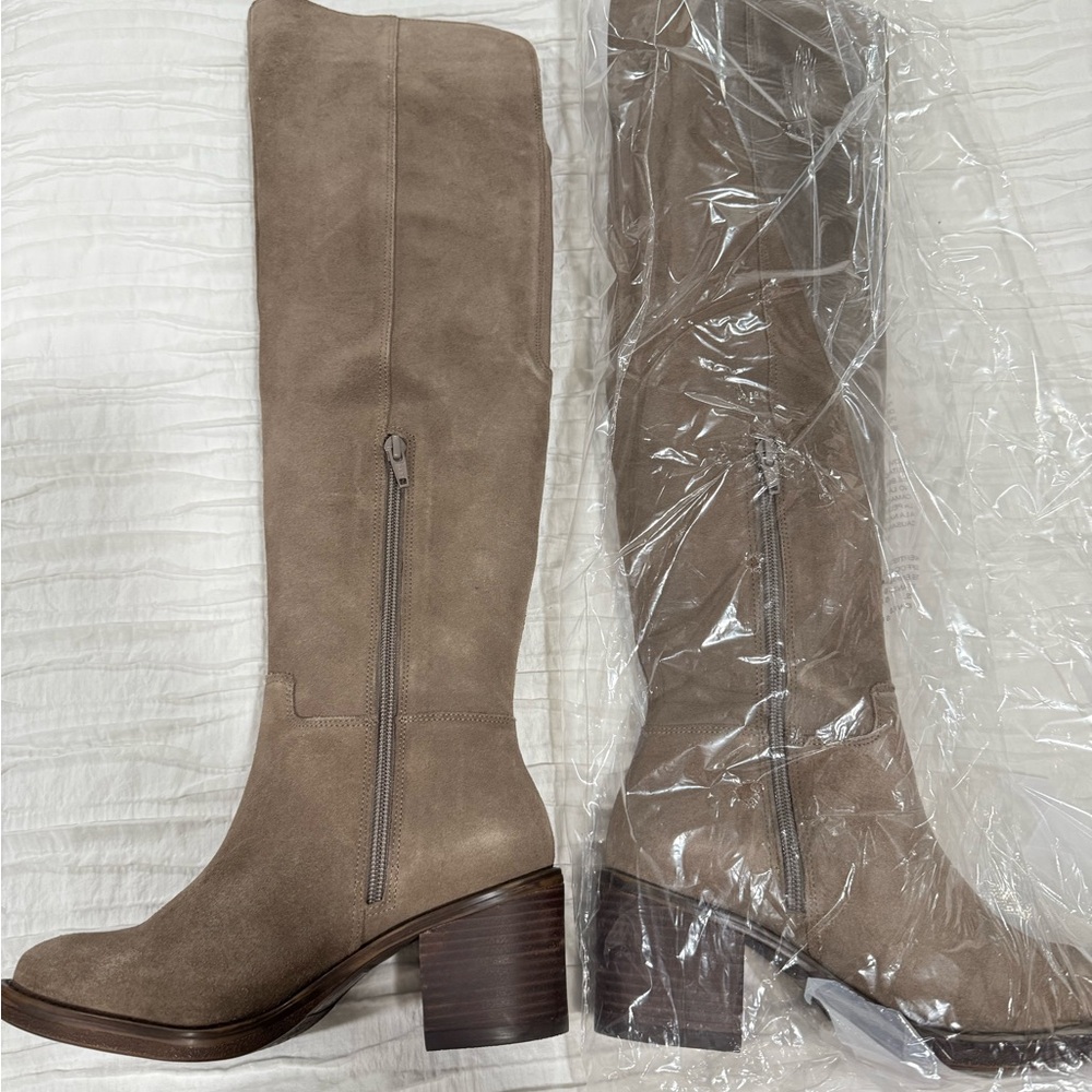 Lucky Brand Taupe Heeled Boots